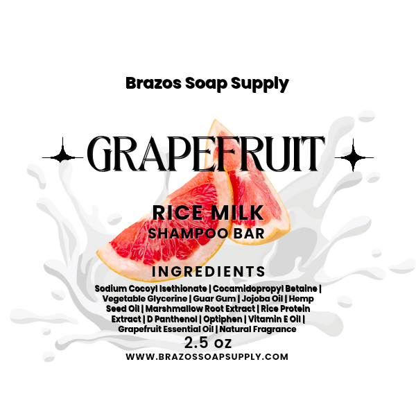 Grapefruit Rice Milk Shampoo Bar